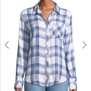 Rails Hunter Button-front plaid shirt